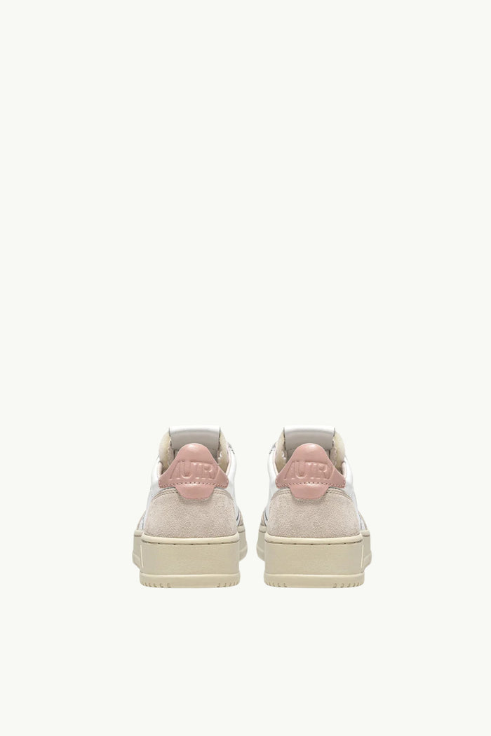  Autry Medalist Low Wom Leat Suede Bianco - 3