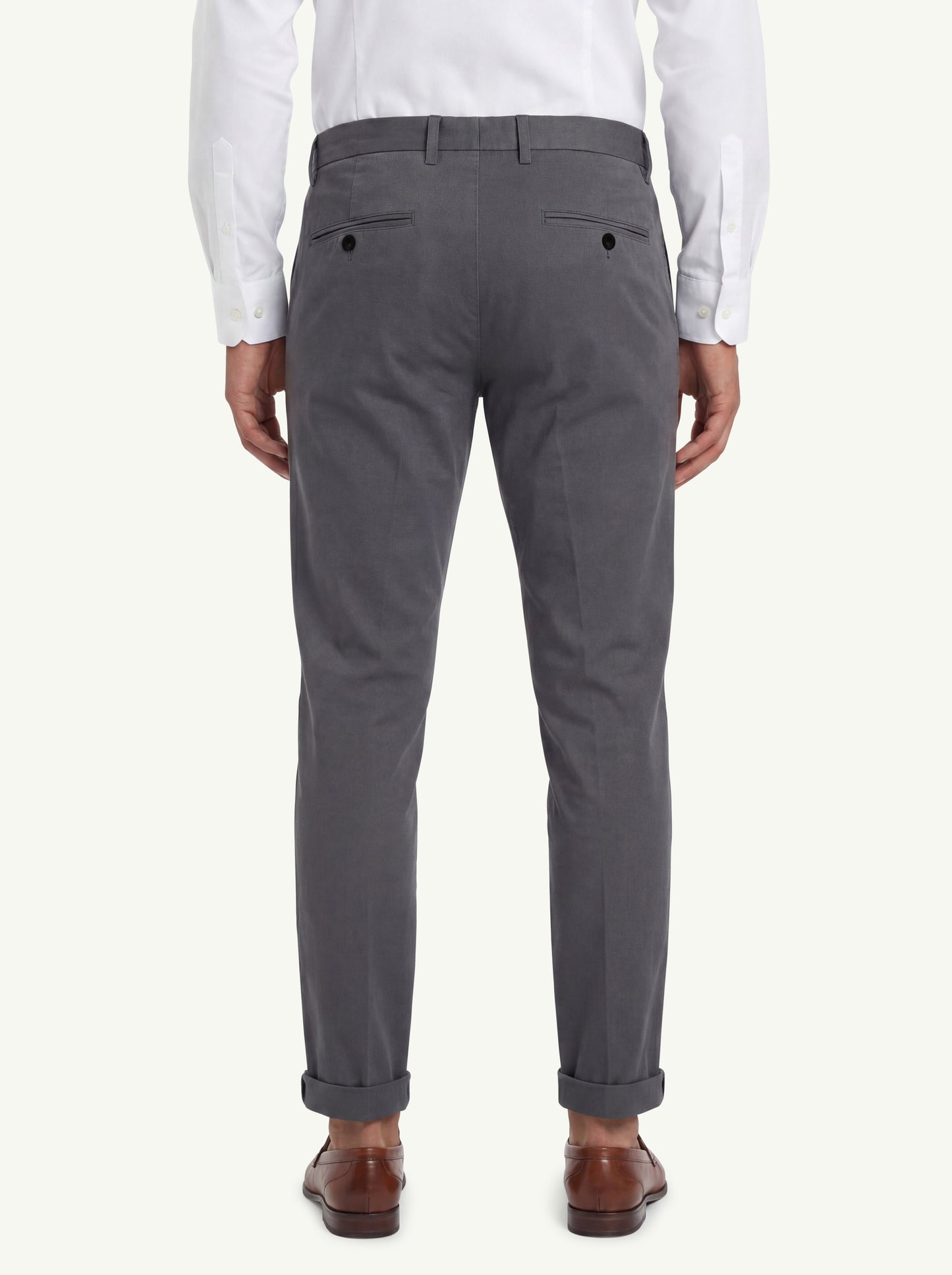  Dondup Pantalone Gaubert Slim Chino Grigio - 4