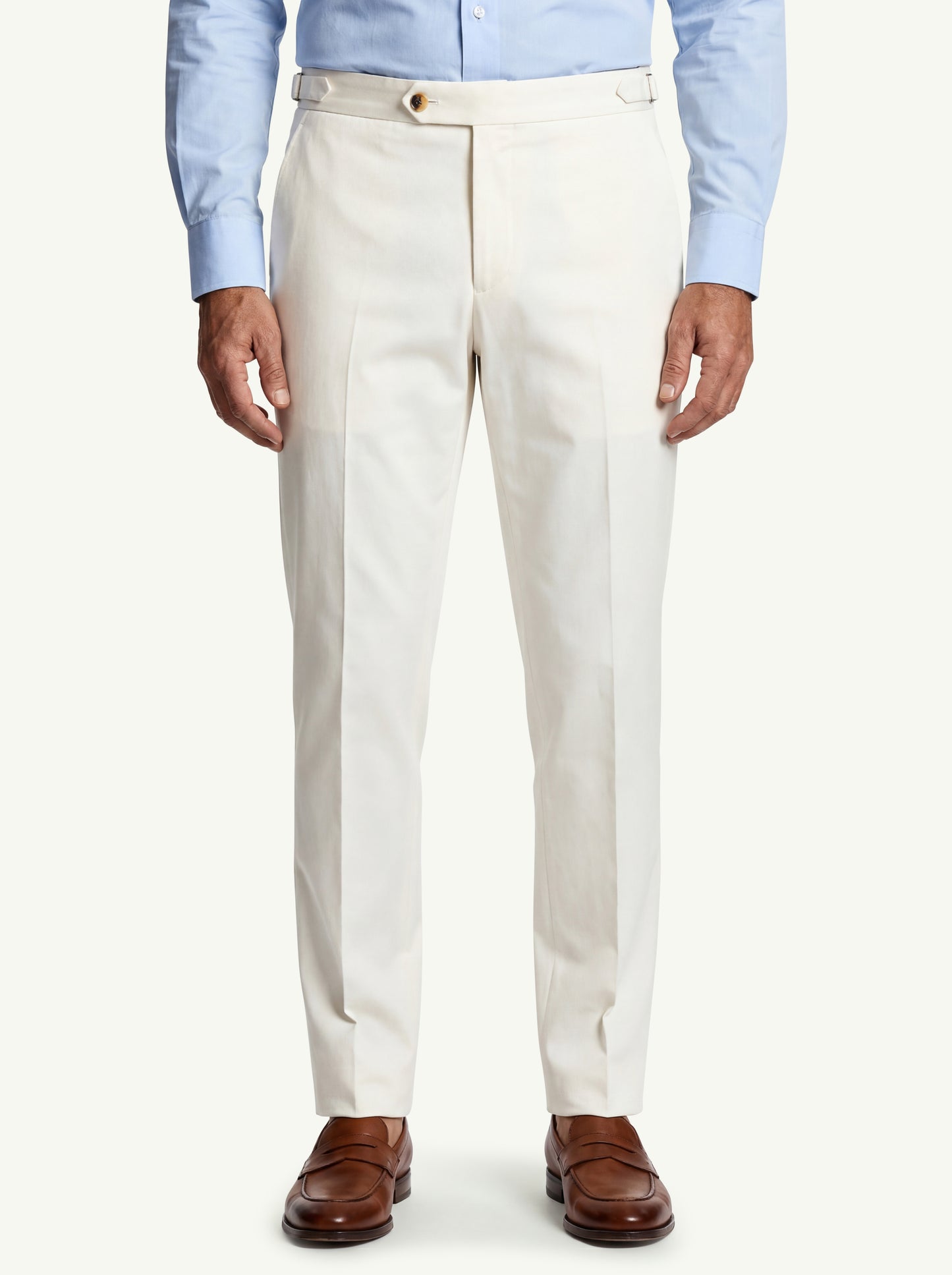 Berwich Pantalone Over Fit Bianco - 1