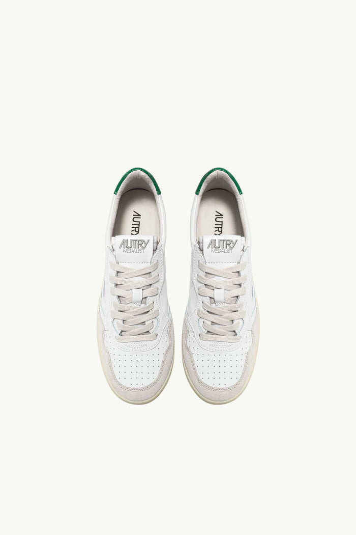  Autry Sneakers Medalist Low Man Leat Suede Bianco - 4