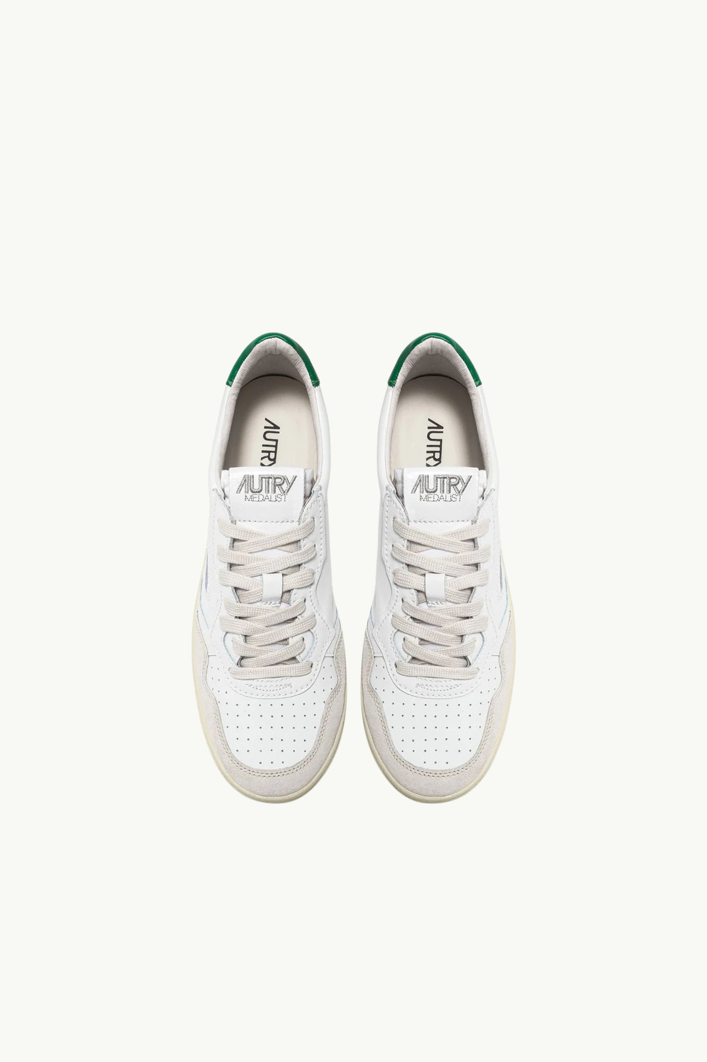  Autry Sneakers Medalist Low Man Leat Suede Men's Bianco - 4
