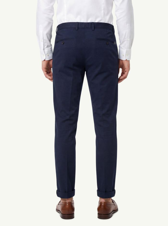  Dondup Pantalone Gaubert Slim Chino Blu - 2