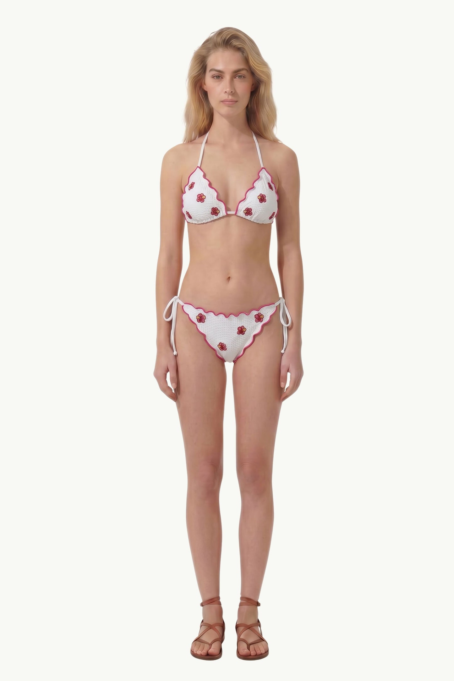  Mc2 Saint Barth Frou Frou Triangle Bikini Bianco - 1