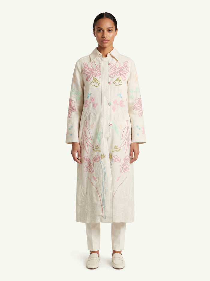 Cappotto Twill Lana Ricamo  Donna Forte_Forte