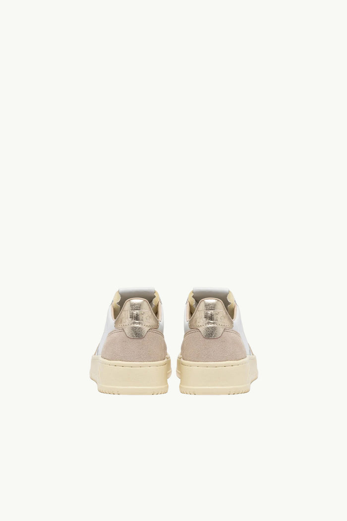  Autry Medalist Low Wom Leat Suede Bianco - 3