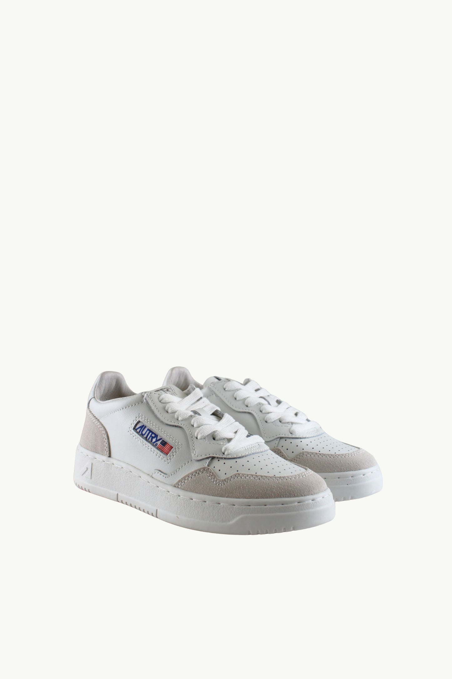  Autry Medalist Low Wom Leat Suede Bianco - 2
