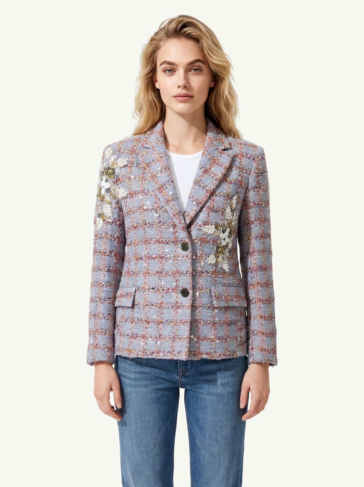  Minimeparis Blazer With Pink Details Women Blu - 1