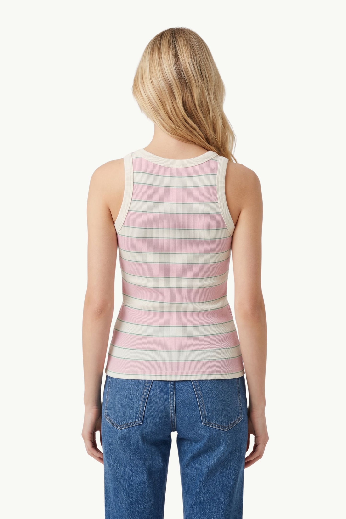  Mc2 Saint Barth Rib Tank Top Rosa - 2