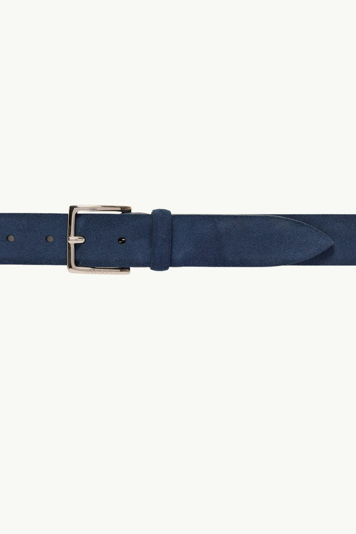  Orciani Cintura Amalfi In Pelle Scamosciata Blu - 3