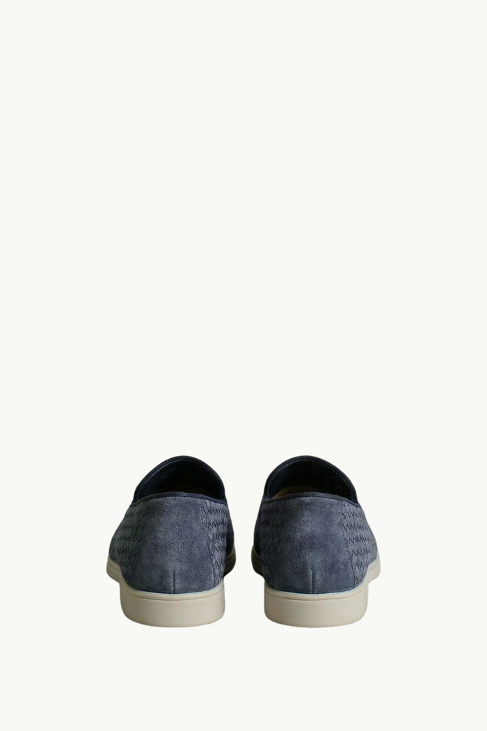 Doucal's Mocassino Vaschetta Intreccio Vero Blu - 3