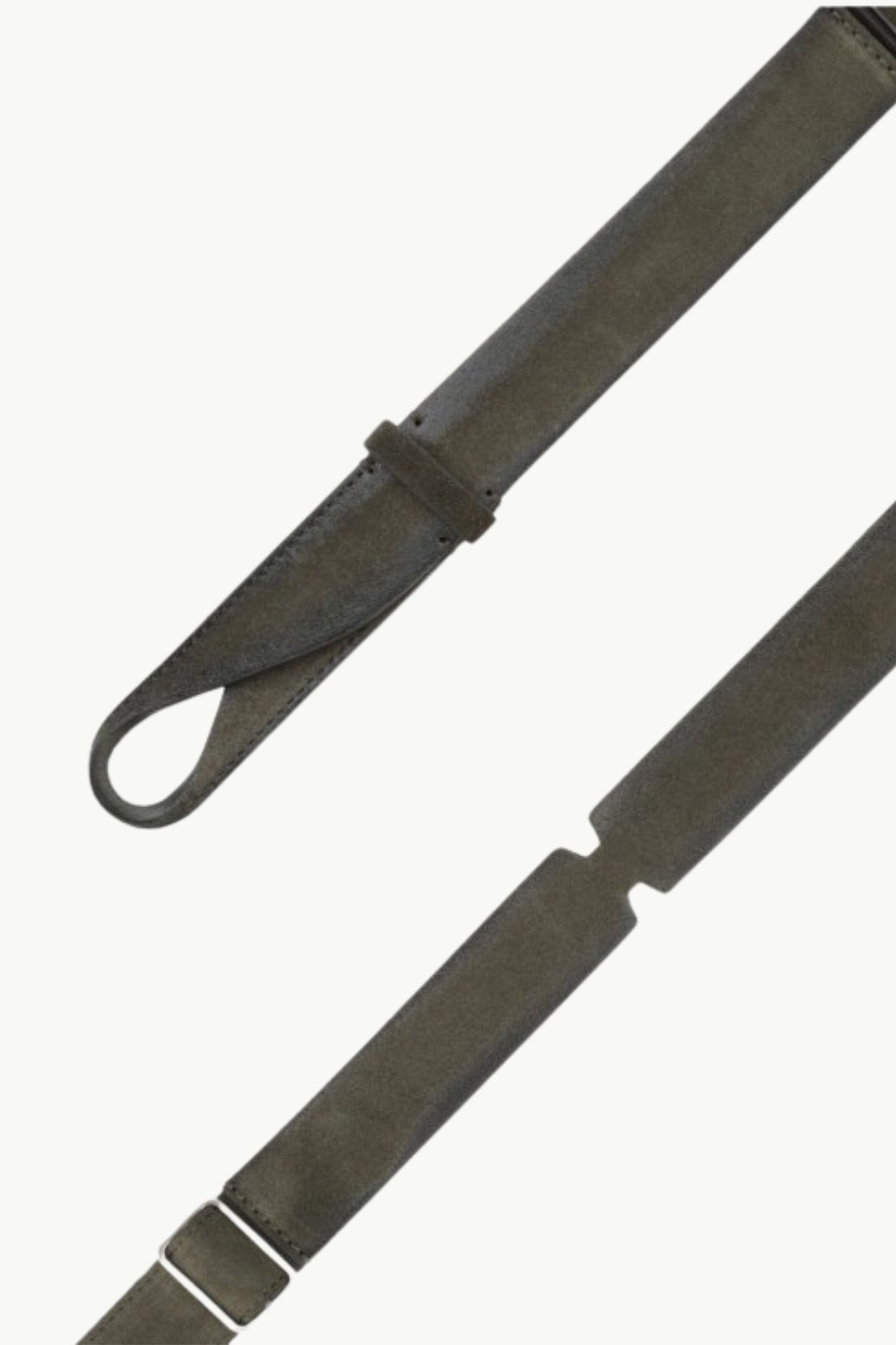  Orciani Cintura Nobuckle Suede In Camoscio E Tessuto Verde - 2