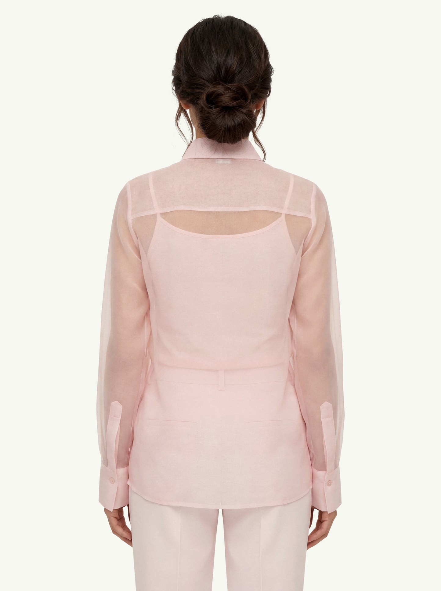 Federica Tosi Camicia In Organza Rosa - 2