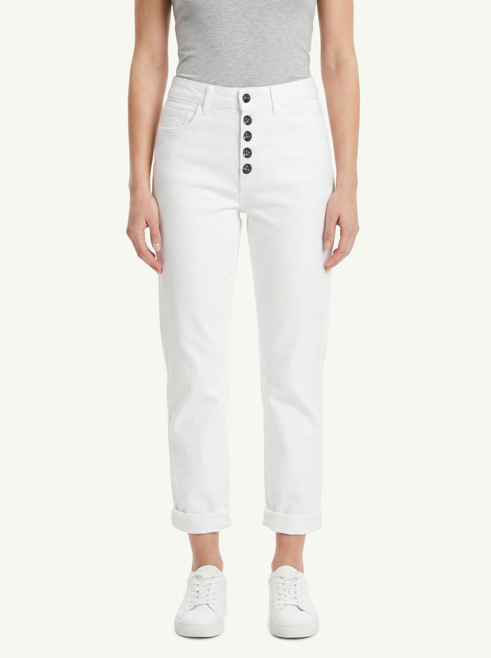 Jeans Loose Koons Bottone Gioiello Donna Dondup