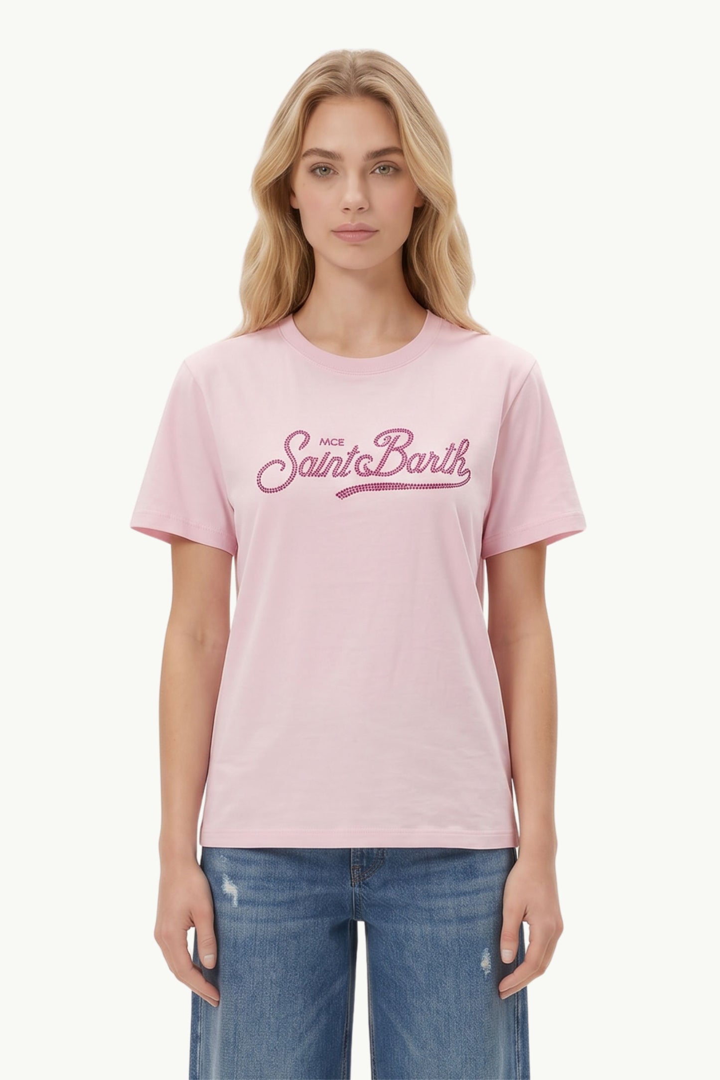  Mc2 Saint Barth Cotton T Shirt Rosa - 1