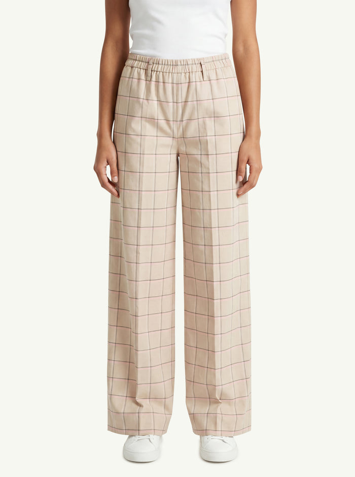 Pantalone Elastico Loose Tartan Donna Forte_Forte