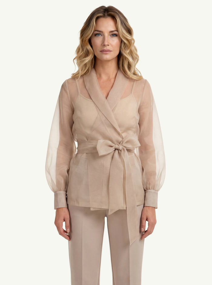 Giacca Con Cint Orgenza Setta Donna D.Exterior