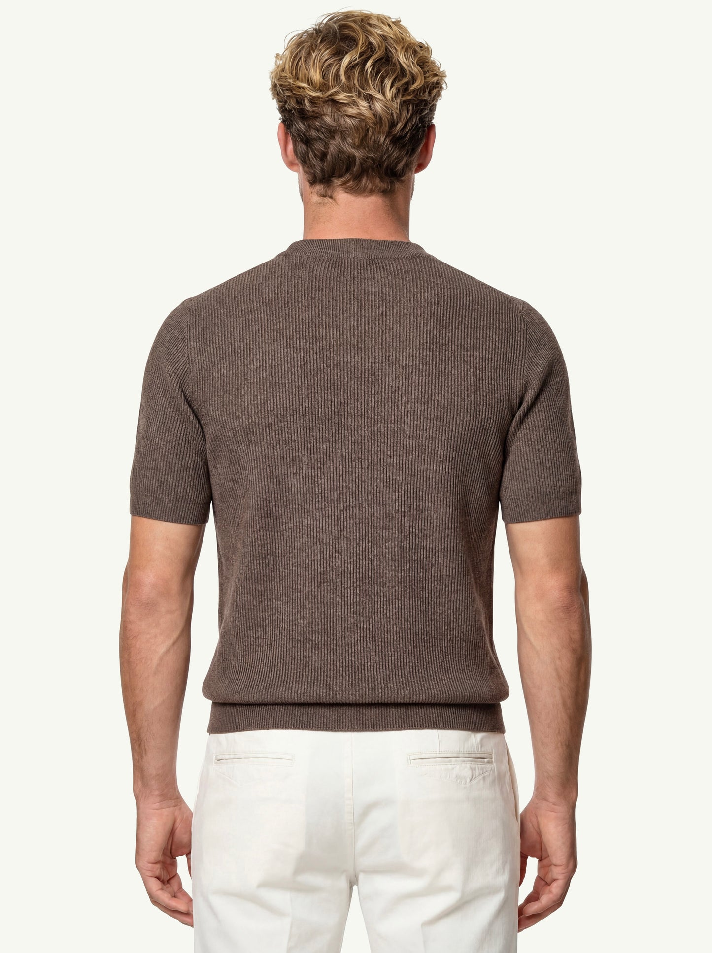  Dote Maglia Girocollo Costine Mm Cotsilk Marrone - 2
