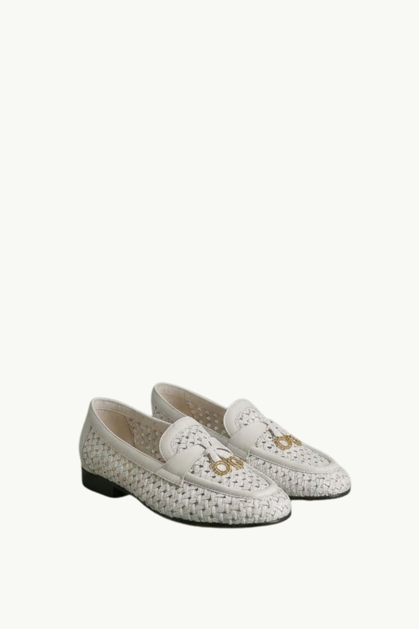  Doucal's Women's Genuine Nappine Woven Slipper Bianco - 2