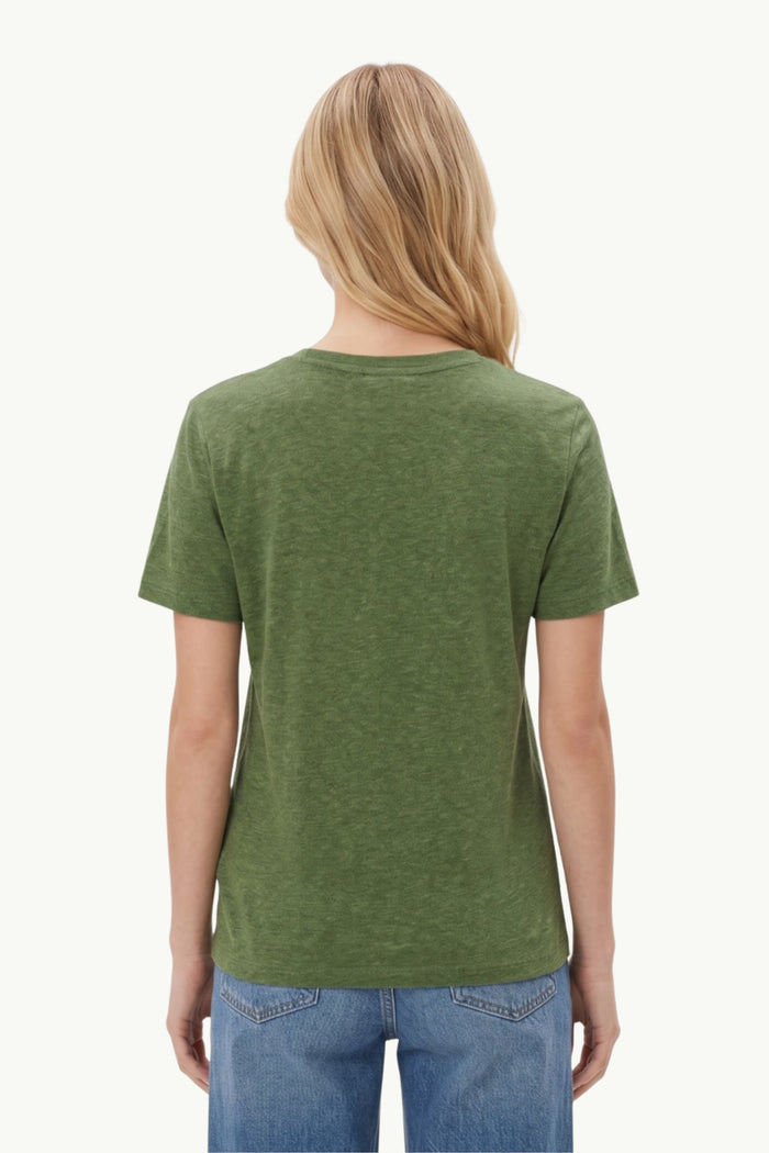 V-Neck Linen T Shirt  Donna Mc2 Saint Barth-2