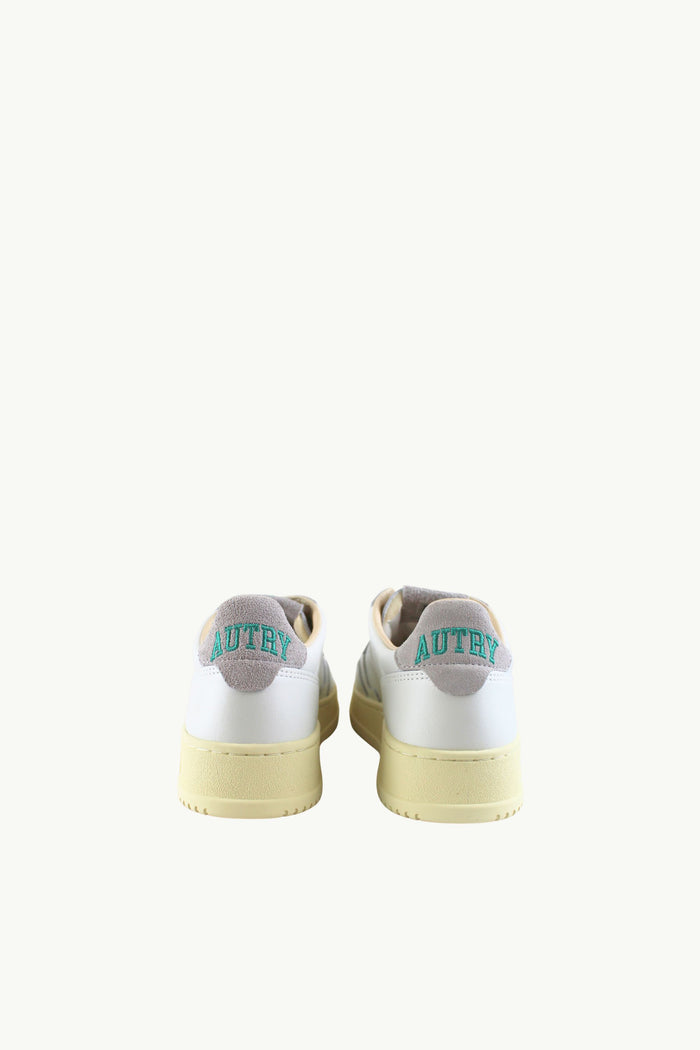  Autry Medalist Low Man Leath Suede Logo Men Bianco - 3