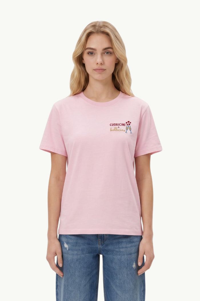  Mc2 Saint Barth Cotton T Shirt Rosa - 1