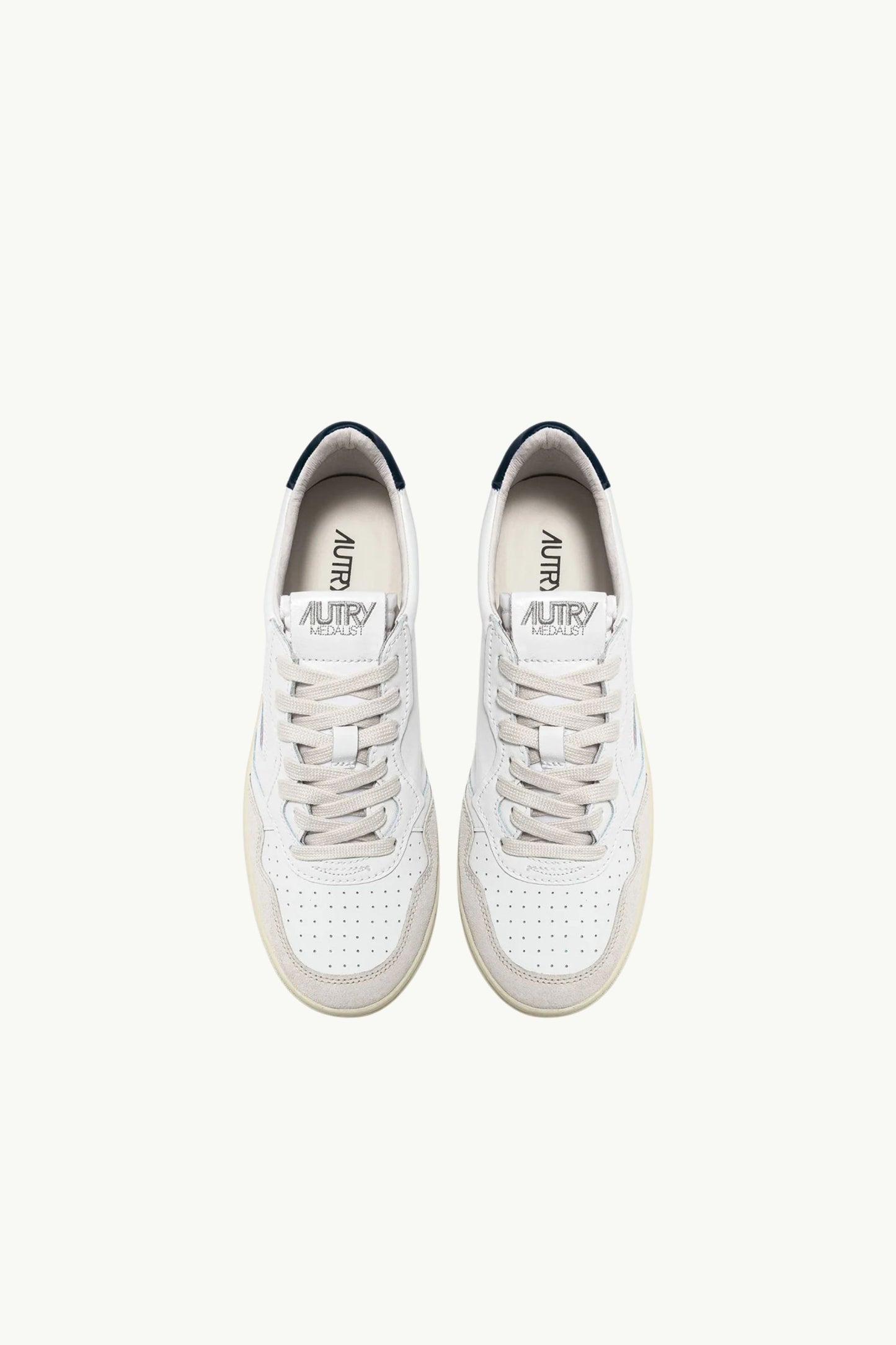  Autry Medalist Low Wom Leat Suede Bianco - 4