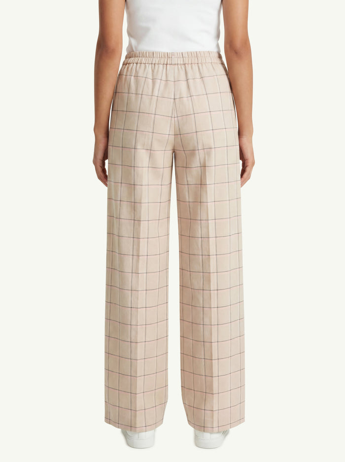 Pantalone Elastico Loose Tartan Donna Forte_Forte-2