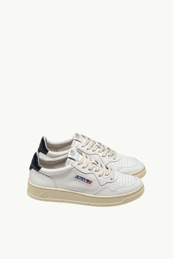  Autry Sneakers Medalist Low Man Leat Leat Bianco - 3