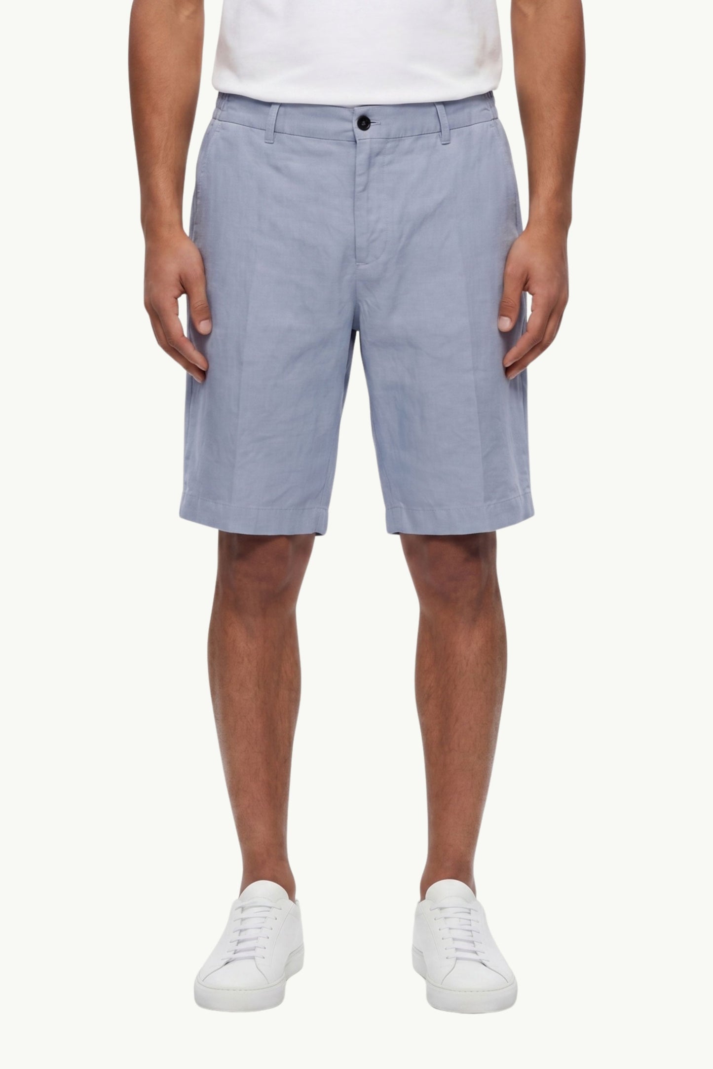  Berwich Men's Washed Bermuda Shorts Blu - 1