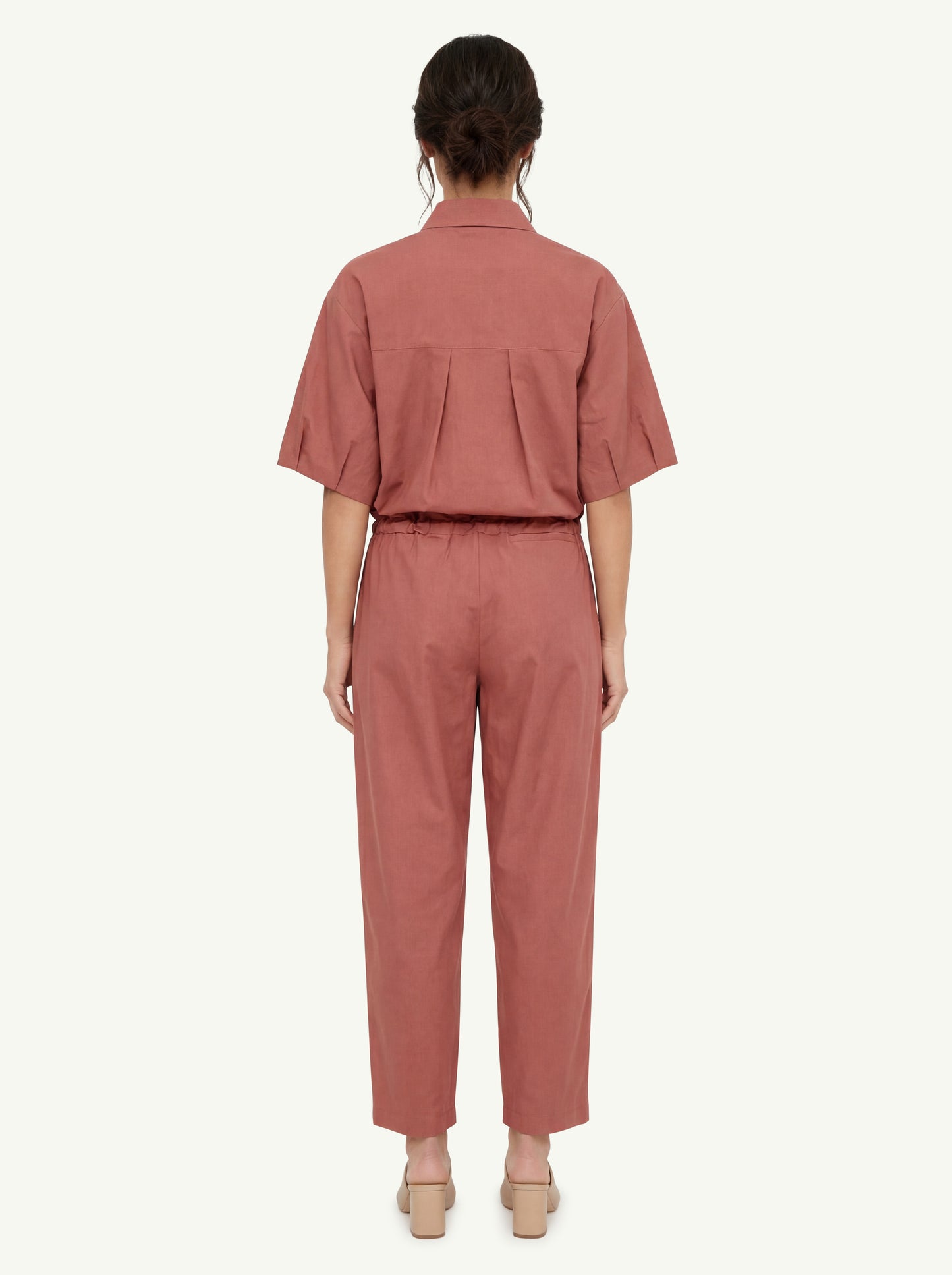  Peserico Women's Lightweight Satin Shirt Rosso - 2