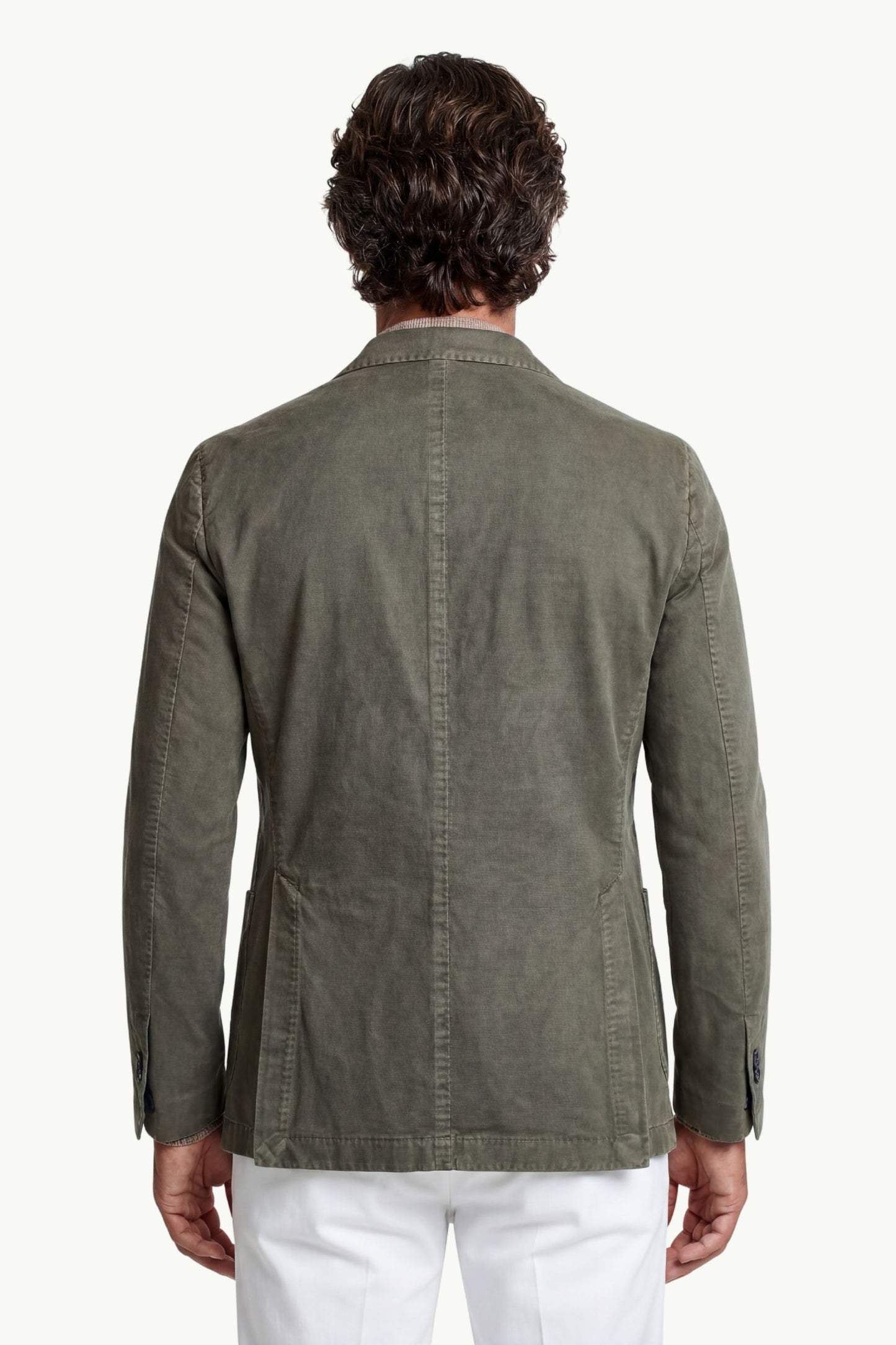  Santaniello Men's Single-breasted Jacket Verde - 2