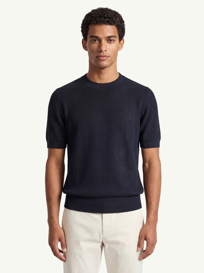 Maglia Girocollo Costine Mm Cotsilk  Uomo Dote