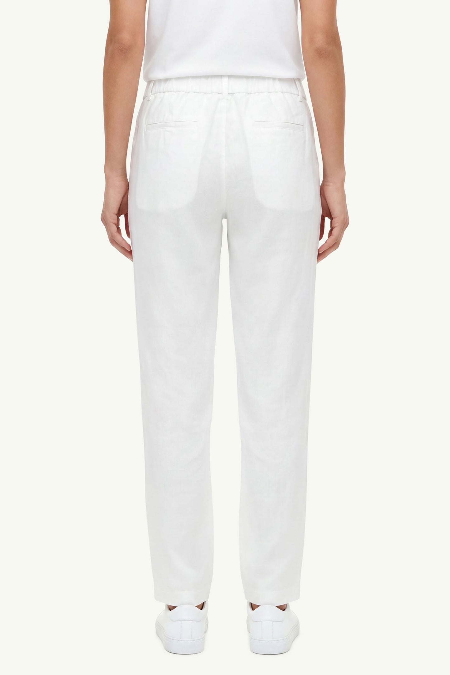  Peserico Women's Linen Trousers Bianco - 2