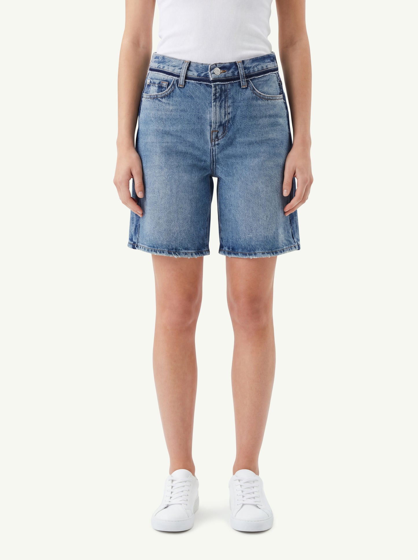  7 For All Mankind Lola Shorts Sapphire Dust Blu - 1