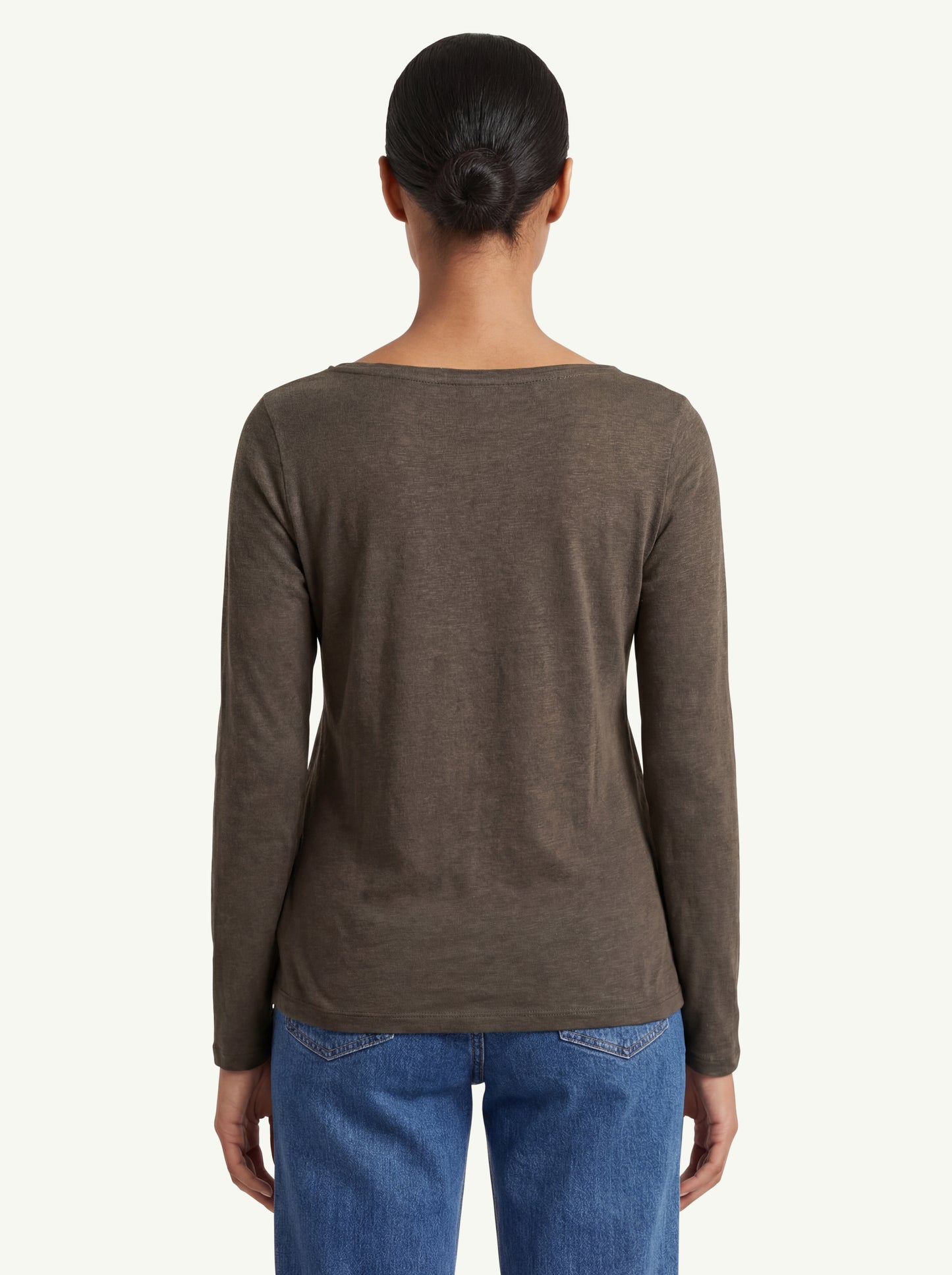  Purotatto Boat Neck 3/4 Sleaves Blouse Marrone - 2
