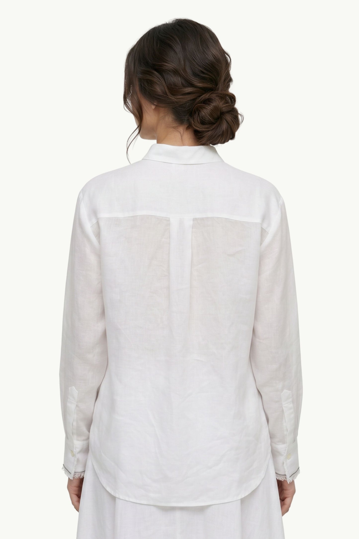  Peserico Camicia Tela Di Lino Bianco - 2