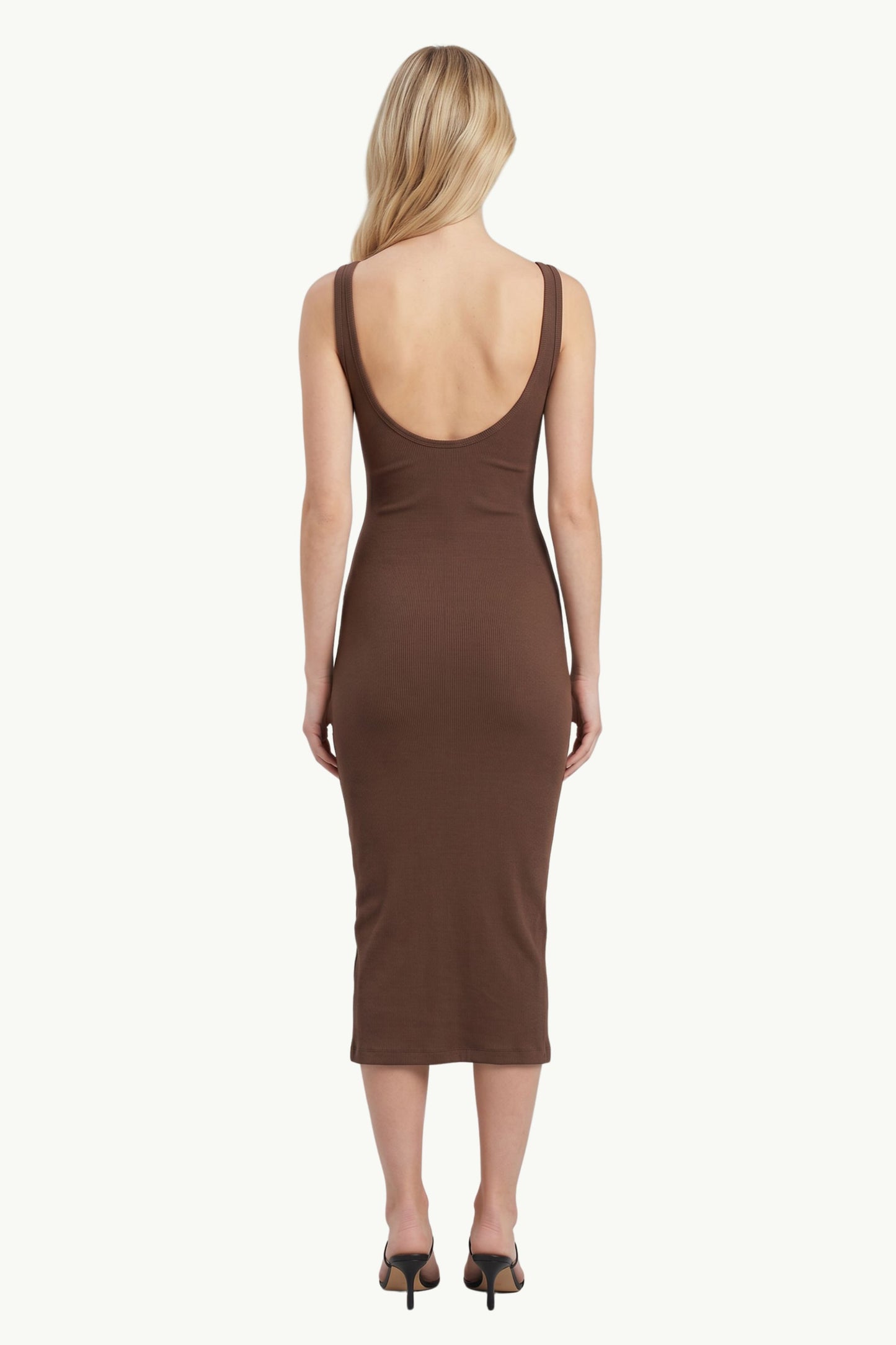  Mc2 Saint Barth Rib Midi Dress Marrone - 2