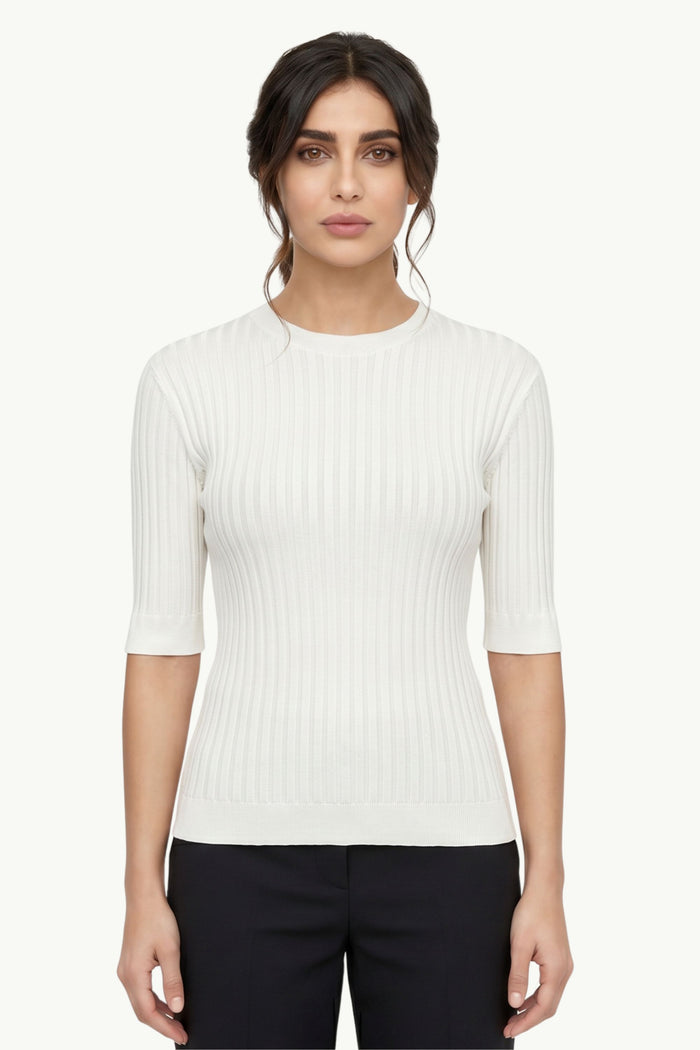 Maglia Tricot Misto Modal E Lurex Donna Peserico