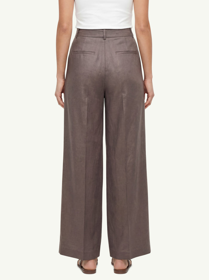 Pantalone Twill Fluido Viscosa E Lino  Donna Peserico-2