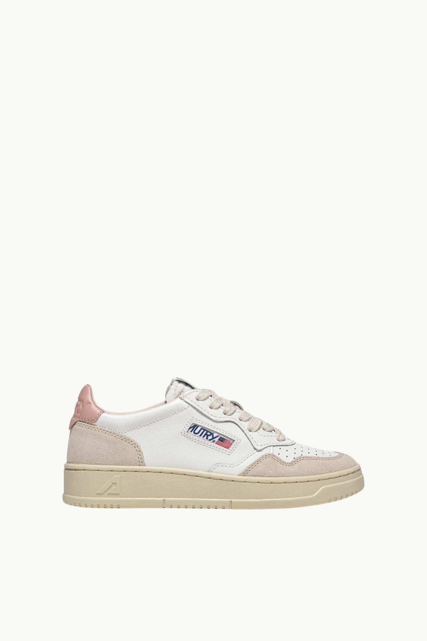  Autry Medalist Low Wom Leat Suede Bianco - 1