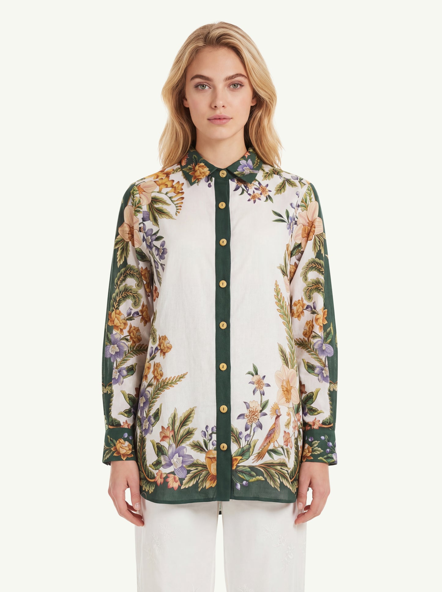  Farm Rio Nature Sand Shirt Women Verde - 1