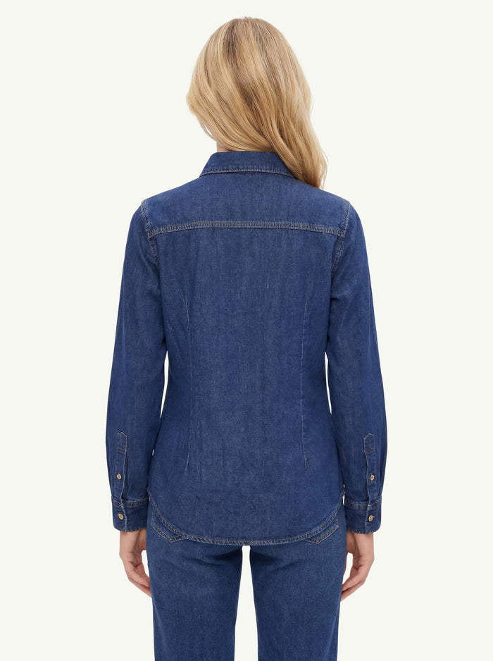 Shaped Shirt Indigo Soul  Donna 7 For All Mankind-2
