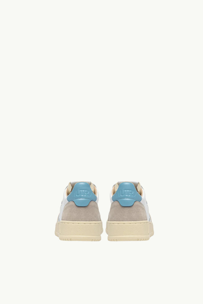  Autry Medalist Low Wom Leat Suede Bianco - 3