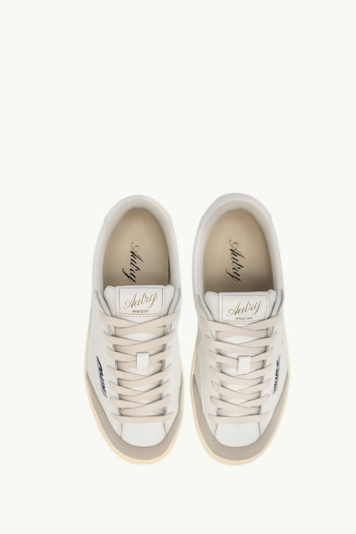  Autry Windscape Low Man Leat Suede Bianco - 4