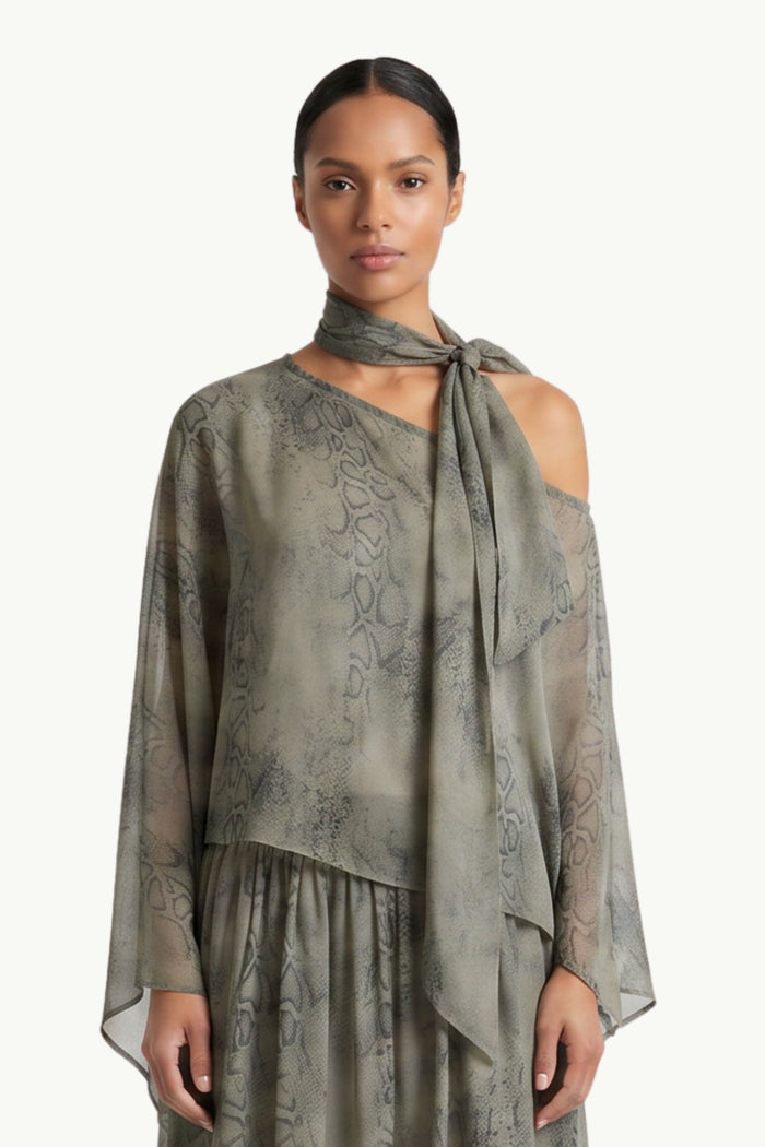 Blusa Monospalla Pitonata  Donna Federica Tosi