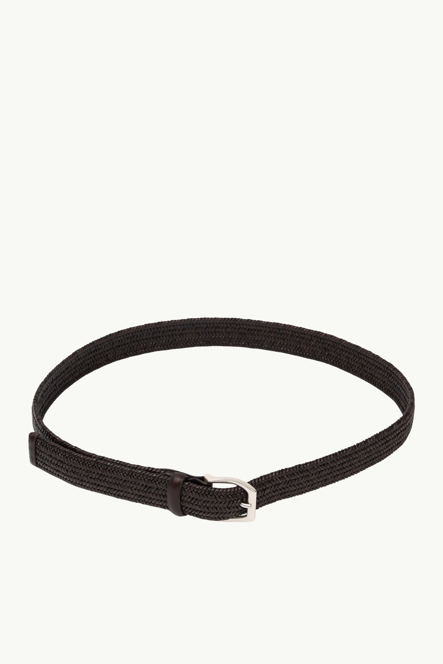  Orciani Men's Wide Braided Leather Belt Marrone - 1