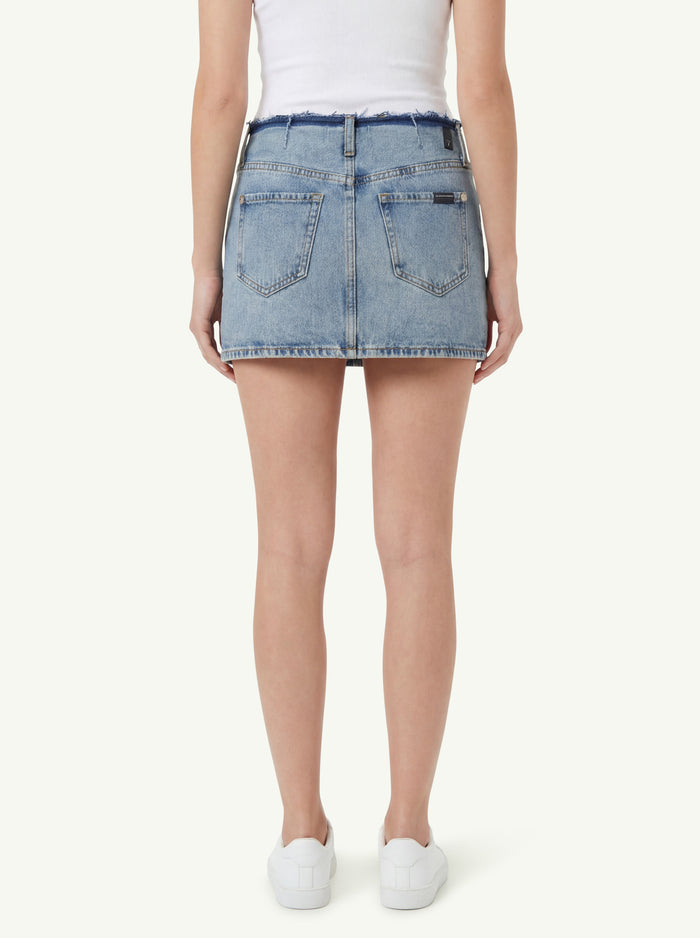 Cherry Skirt Blue Erosion  Donna 7 For All Mankind-2