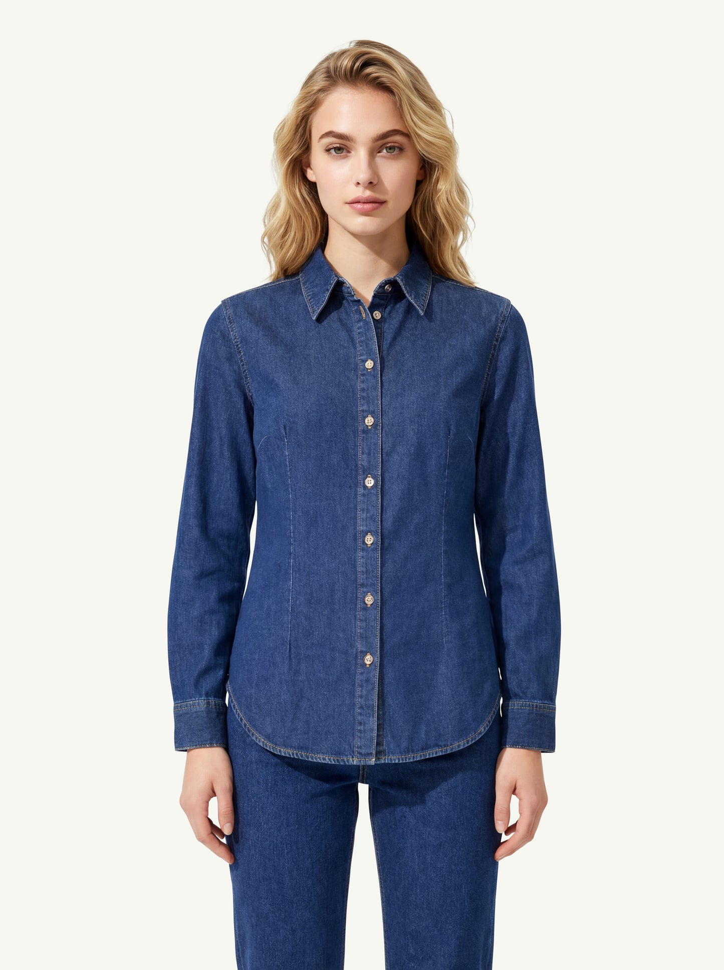  7 For All Mankind Shaped Shirt Indigo Soul Blu - 1