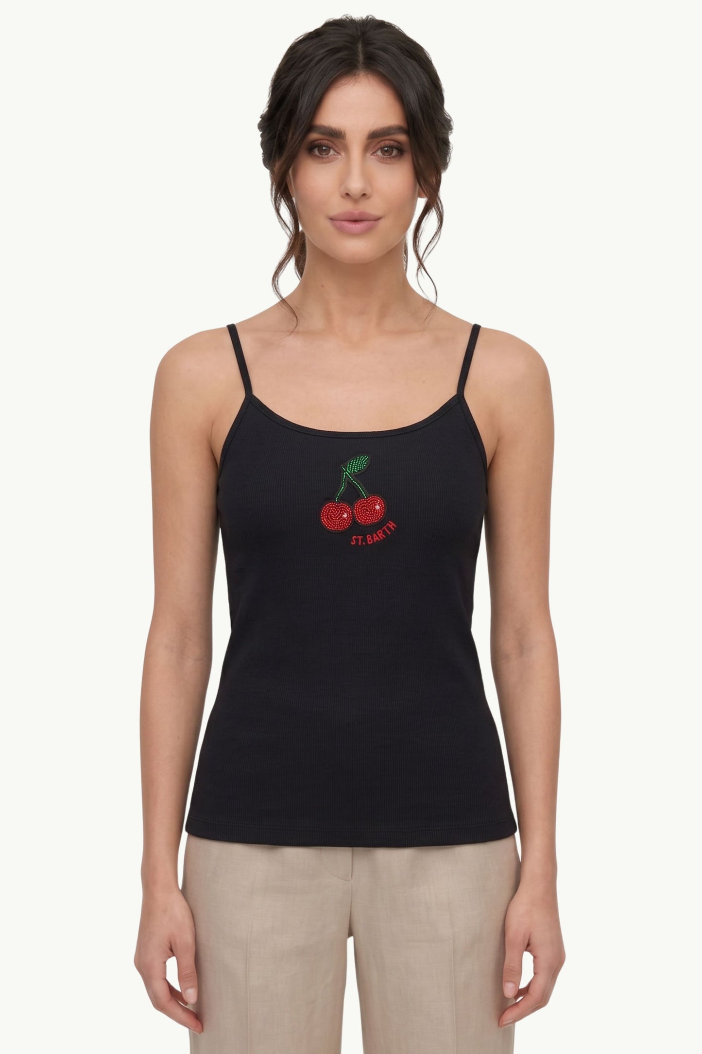  Mc2 Saint Barth Rib Top Nero - 1
