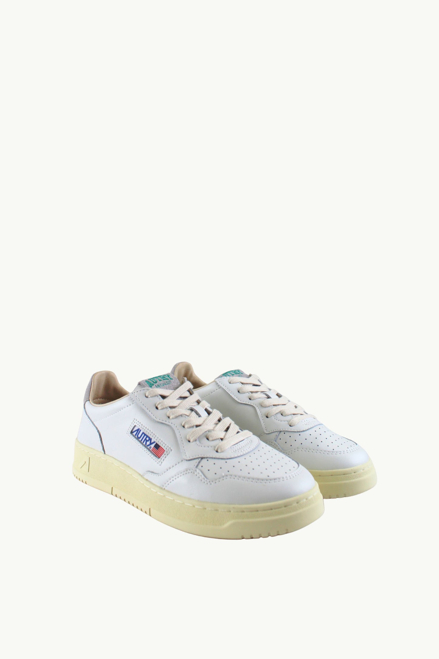 Autry Medalist Low Man Leath Suede Logo Men Bianco - 2